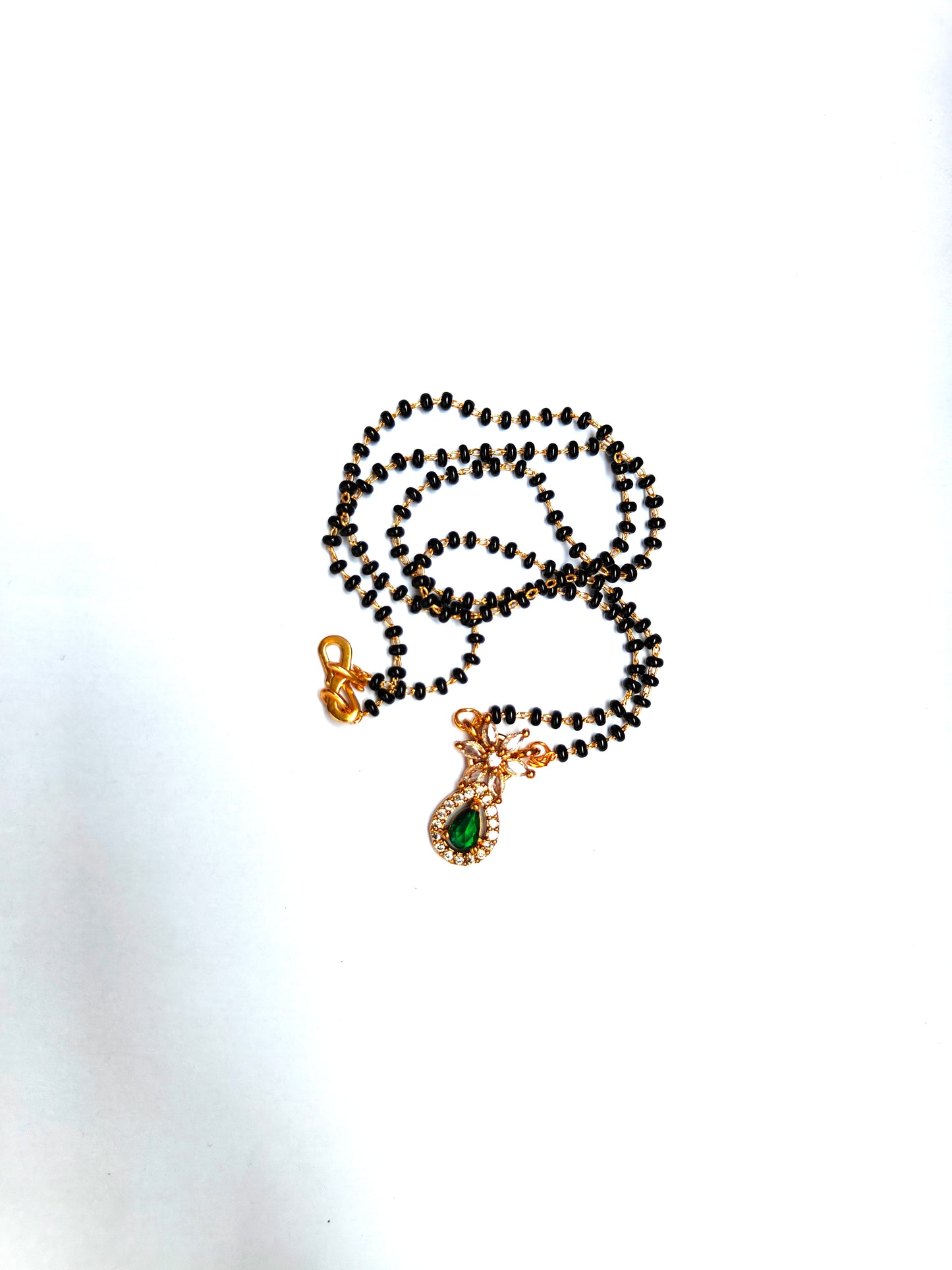 Crafted with premium quality black beads magalasutra one gram plated