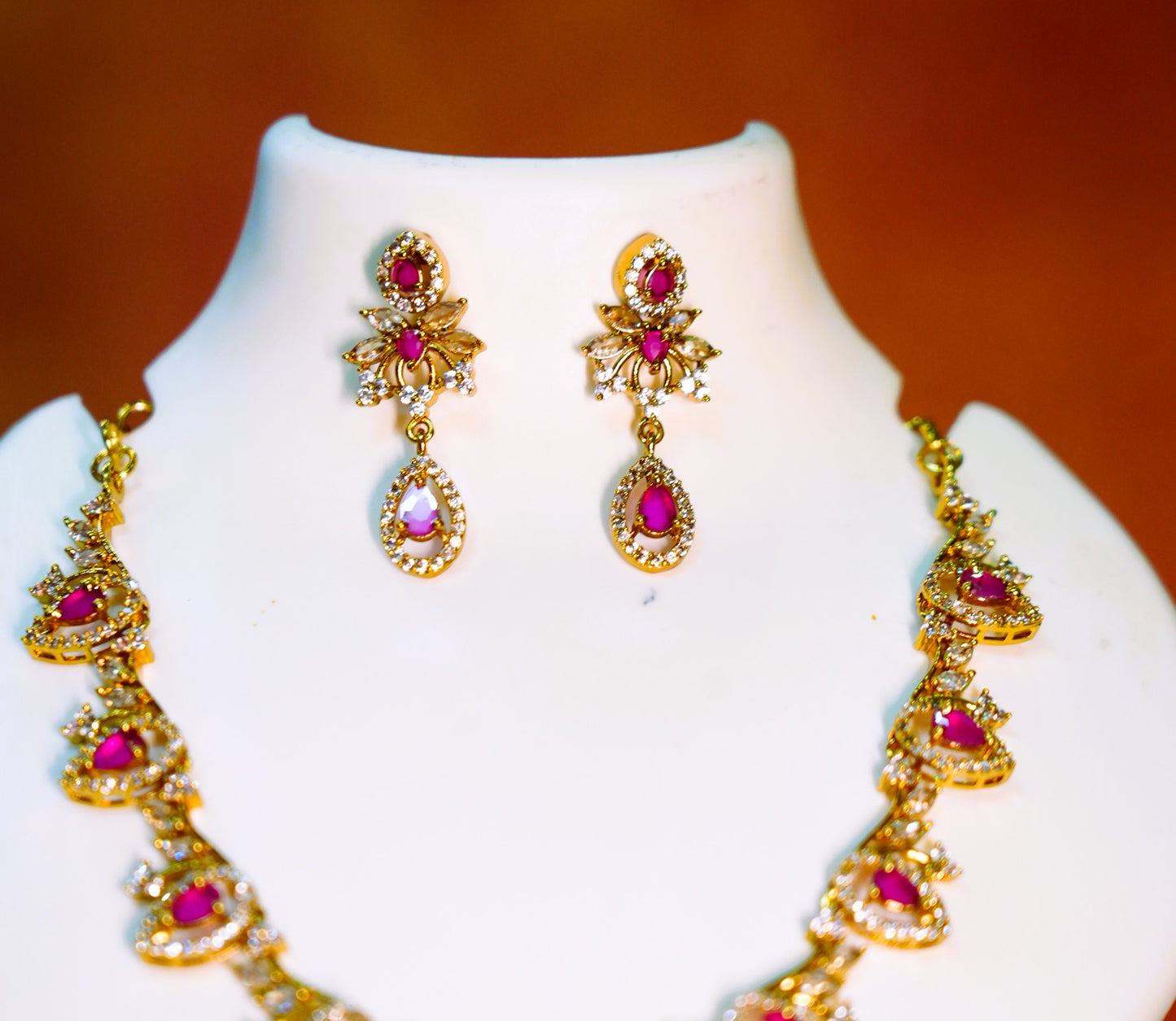 Twinkling fashion jewellery one gram gold plated trendy  necklace for girls
