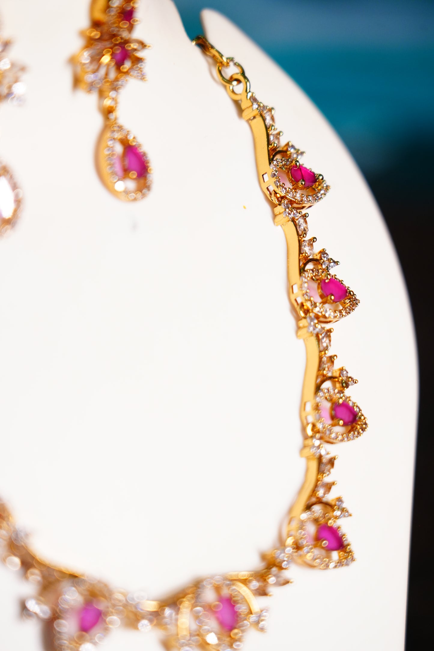 Twinkling fashion jewellery one gram gold plated trendy  necklace for girls