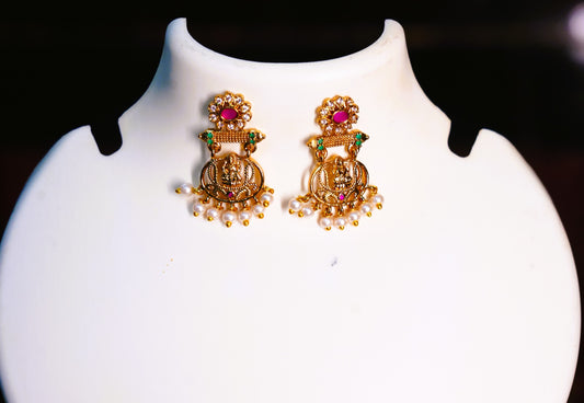 Traditional Earrings | Ethnic Pearl & Kundan Design for Women & Girls