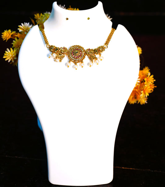Gold Plated Traditional Necklace  for Women