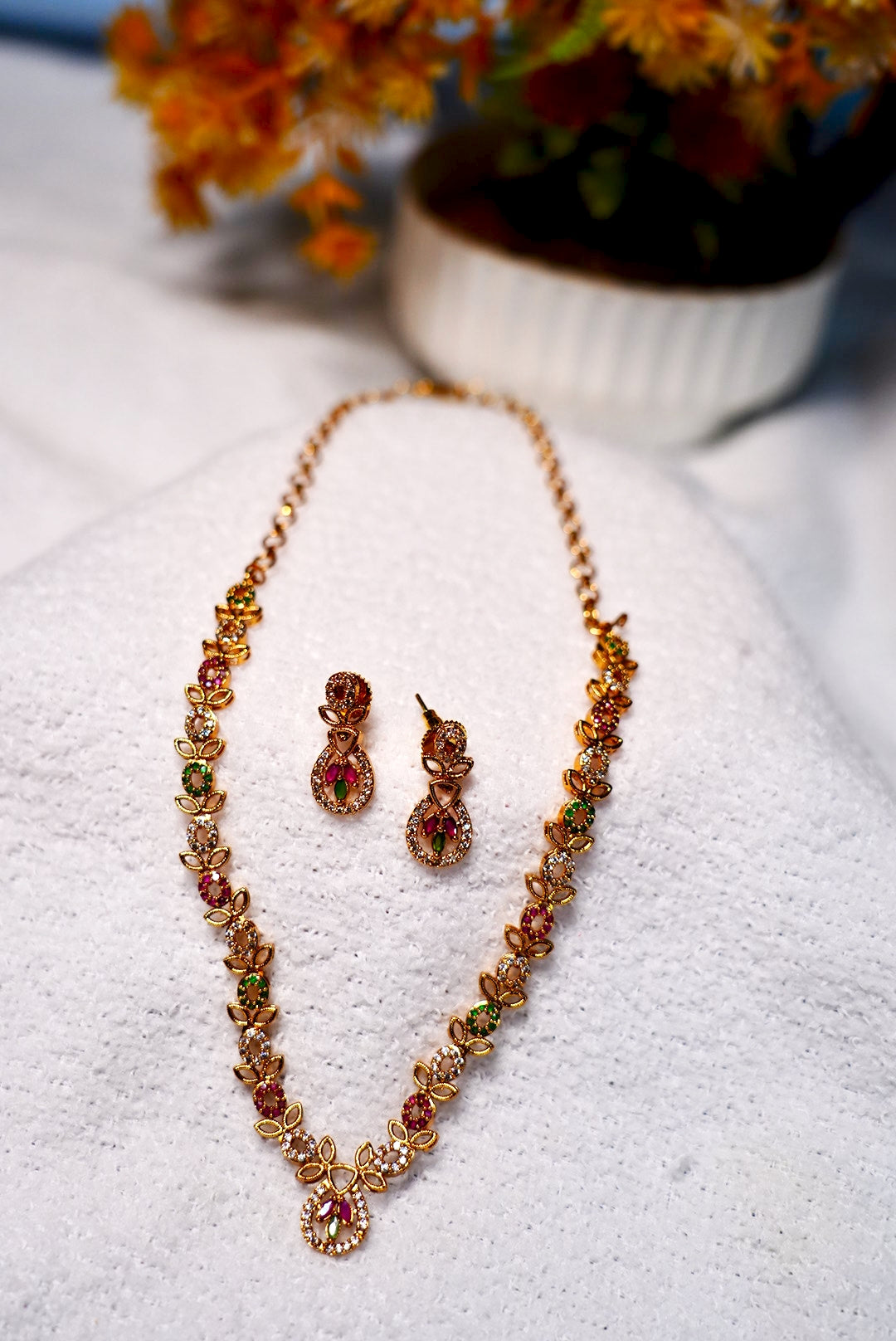 Princess Antique Gold Jewellery Set or womens